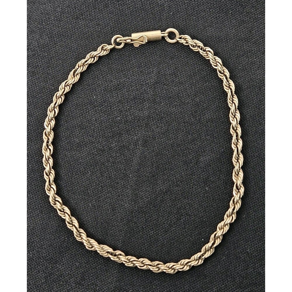 14k Yellow Gold 1.6 mm Twisted Rope 7.5" Bracelet 5.65 Grams